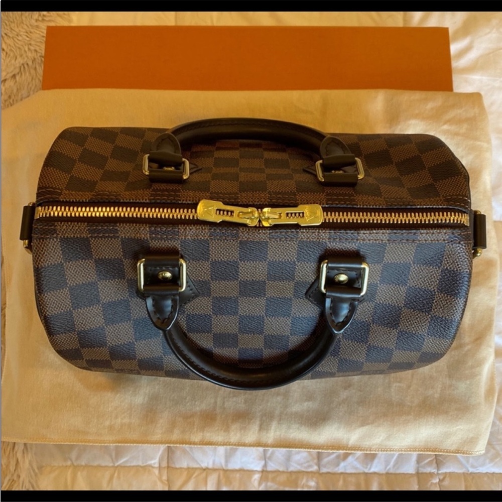SOLD!!! SOLD!!! SOLD!!! SOLD!!! LOUIS VUITTON SPEEDY BANDOULIÈRE 25 DAMIER EBENE - Picture 10 of 17